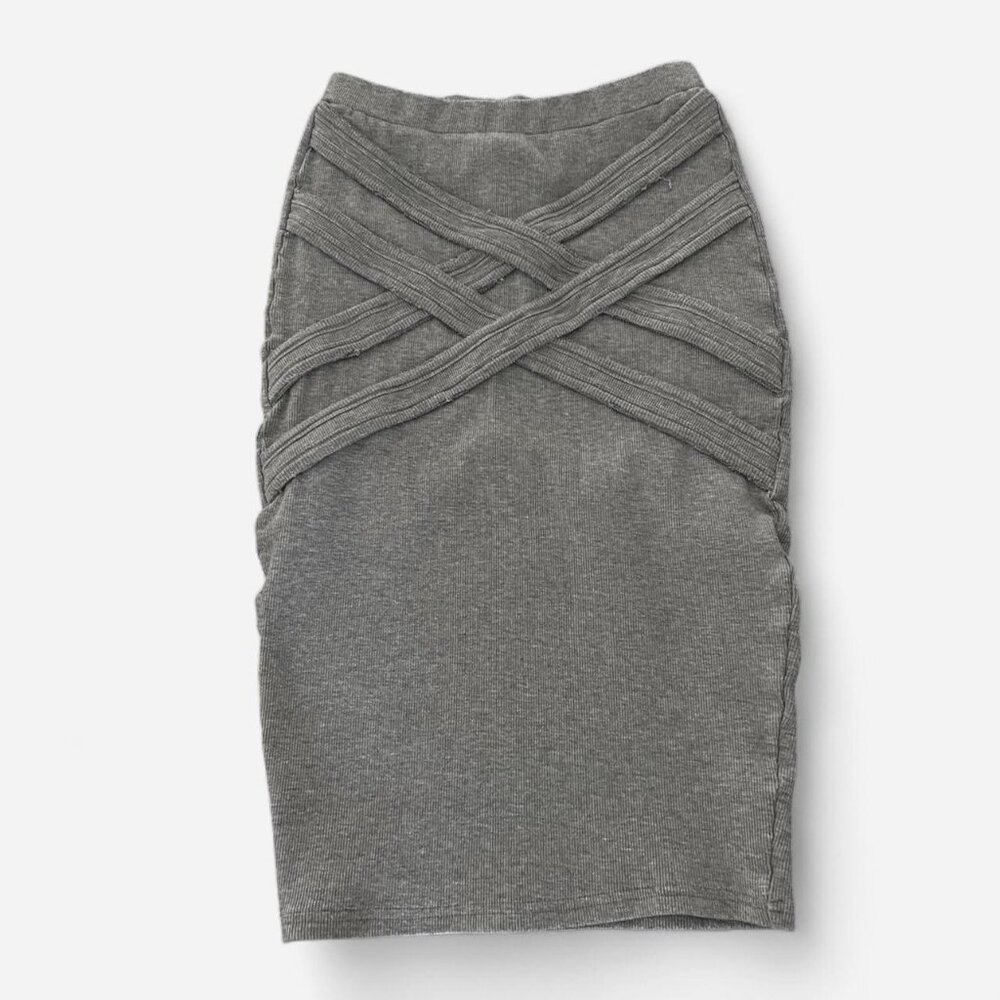 Knitted Bandage Avant Garde Maxi Skirt